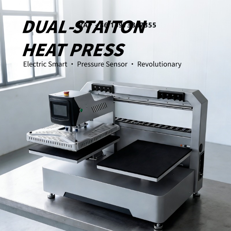 Heat Press Machine - Mesin Press Panas Otomatis Elektrik Dua