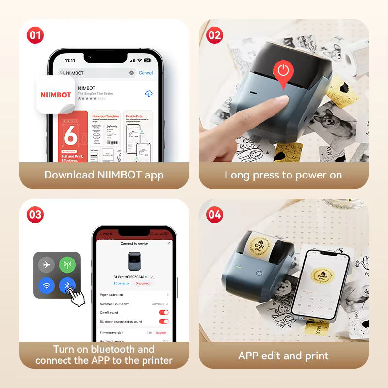 Niimbot B1/B1PRO Printer Label - Commercial Printing Dpi ulasan dan harga